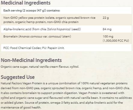 Veganski faktorji beljakovin 340 gramov