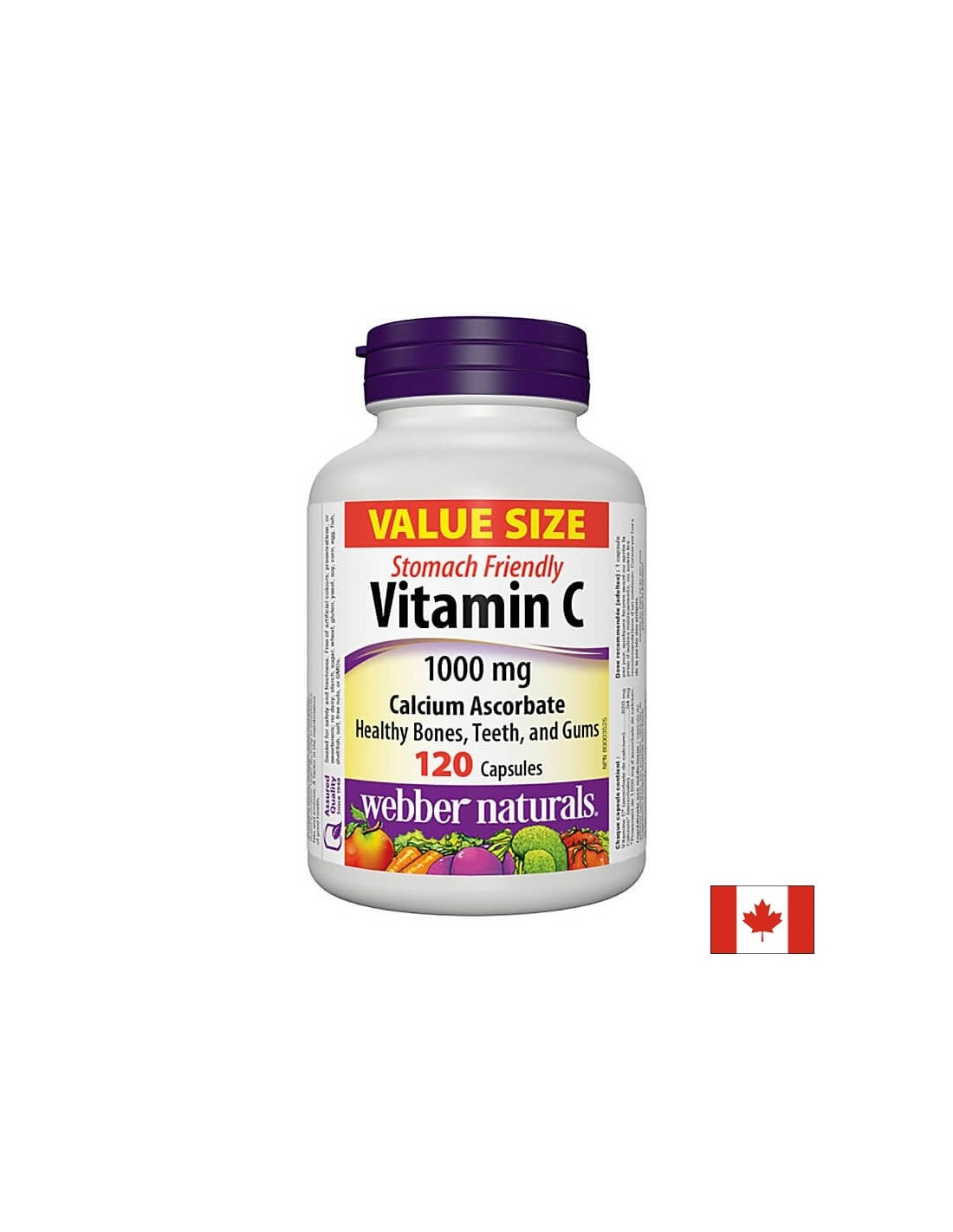 Vitamin C Calcium Ascorbate - Vitamin C (kalcijev askorbat) 1000 mg, 120 kapsul <tc>Webber Naturals</tc>