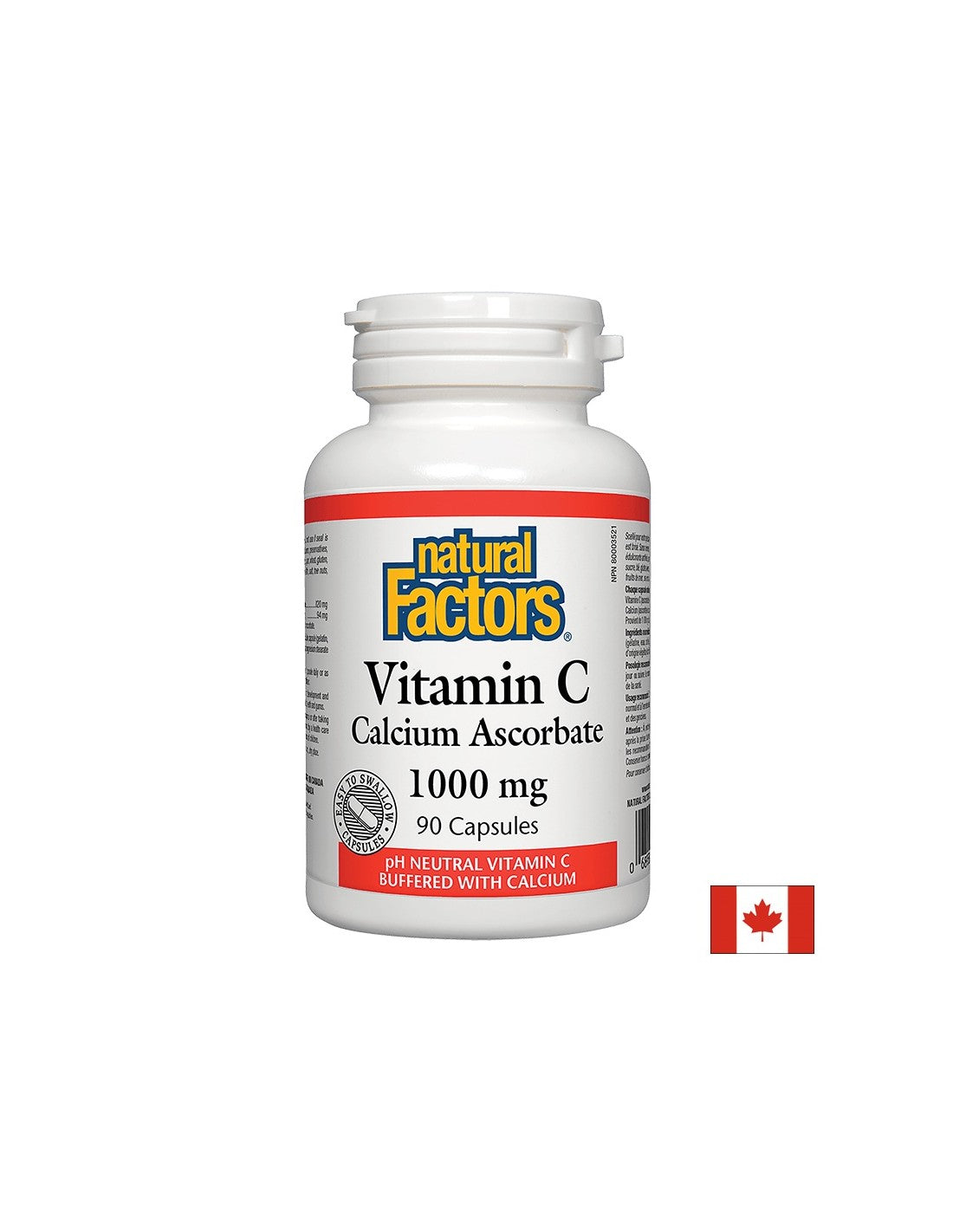 Vitamin C 1000 mg | Pokrovčke kalcija askorbata - 90 kapsul