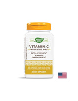 Vitamin C z vrtnimi boki/ vitamin C 1000 mg & Rosehip x 100 kapsule Narava pot