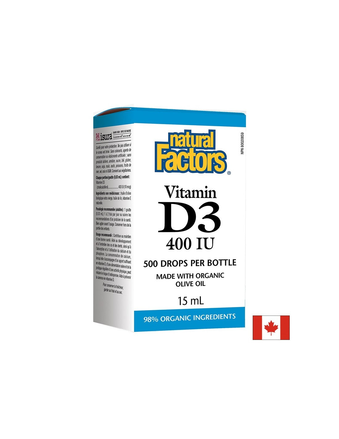 Vitamin D3 400 iu kapljice - 15 ml