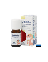 Vitamin D3 400 IU + probiotiki - imunost in prebavni sistem, kapljice za otroke in odrasle, 7,5 ml