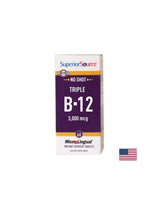 Vitamin B12 3000 mcg - živčni sistem, 60 podjezičnih tablet <tc>Superior Source</tc>