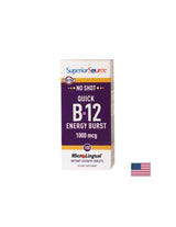 Vitamin B12 - energijski metabolizem, 100 podjezičnih tablet <tc>Superior Source</tc>