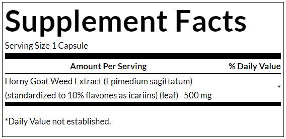 Pohoten kozji plevel ekstrakt 500 mg 120 kapsul