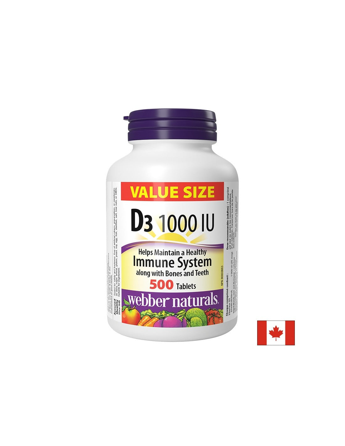 Zdrave kosti in močna imunost - vitamin D3 1000 iu, 500 tablet