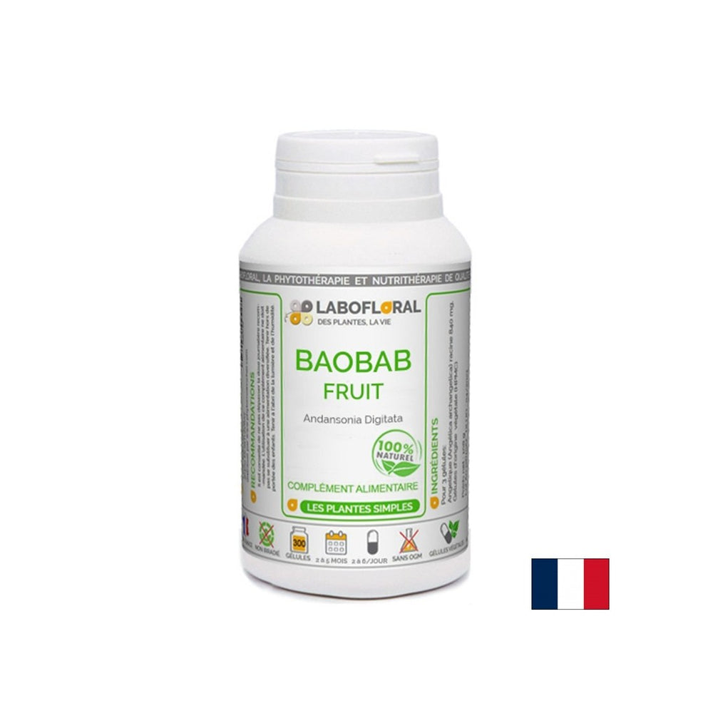 Zdrava izguba teže in zdravje prebavil - baobab (sadna kaša), 50 kapsul