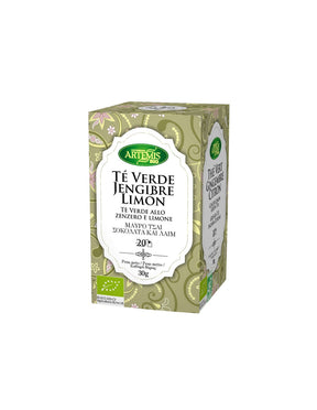 Green tea with ginger and lemon, BIO, 20 filter bags - Nutra Best Europe