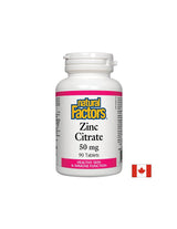 Cinkov citrat / Cink (citrat) 50 mg x 90 tablet <tc>Natural Factors</tc>