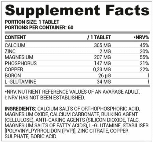 Ca/Zn/mg | Formula kalcijevega magnezija cinka - 60 tablet